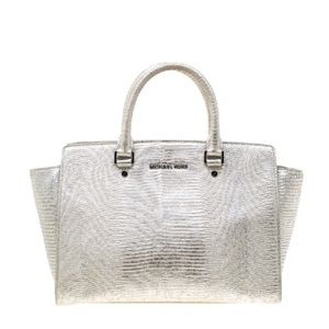 Michael Kors Selma Satchel silver